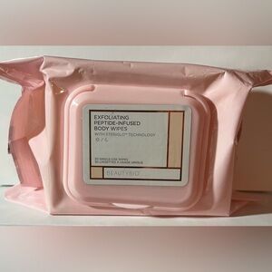 BeautyBio Exfoliating Peptide-Infused Body Wipes - Pink